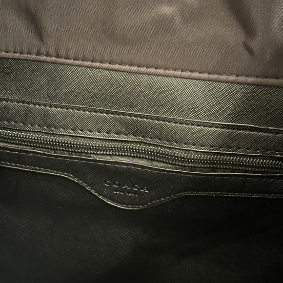 COACH Nylon Shoppers Black Tote Bag - Picture 5 of 9